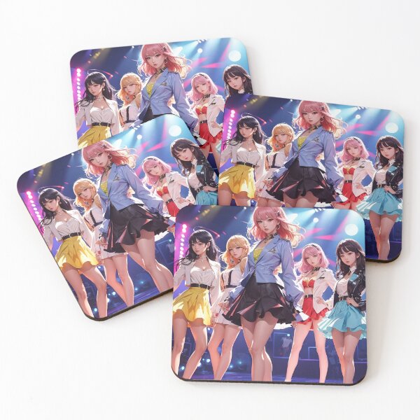Item preview, K-Pop All Girl Band - On Stage - Anime Style designed and sold by Seneku-Design.