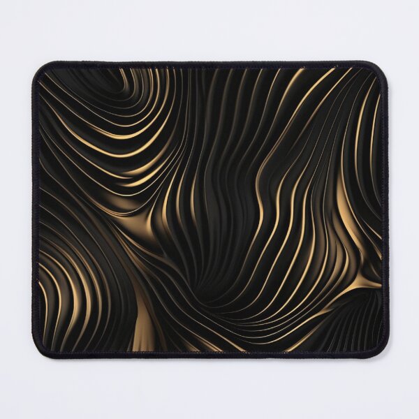 Item preview, Wavy Black Gold Lines designed and sold by artify-visions.