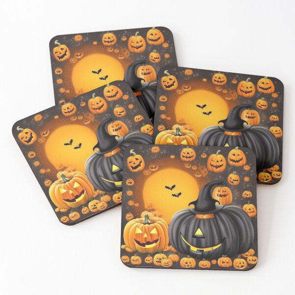 Item preview, Halloween scary pumpkins and bats designed and sold by JackFreestone.