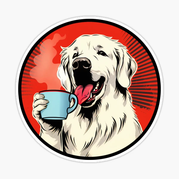 Great Pyrenees Dog Christmas Sticker for Sale by Artwoof