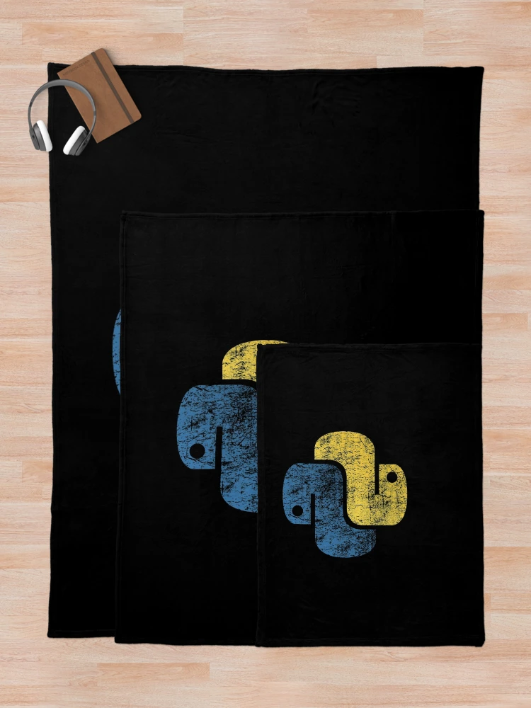 Thumbnail 5 of 6, Throw Blanket, Python Logo Programming Language designed and sold by UrielWolf12.