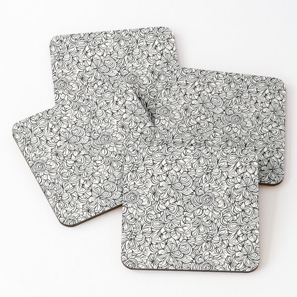 Item preview, Line Flower Patterns 05 designed and sold by DoodleLandShop.
