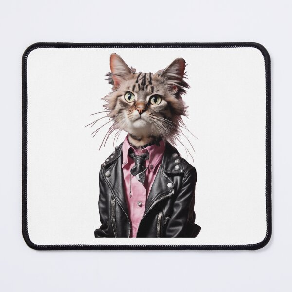 Item preview, Realistic Cool Punk Cat designed and sold by bgrzblkdigital.