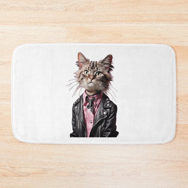 Item preview, Realistic Cool Punk Cat  designed and sold by bgrzblkdigital.