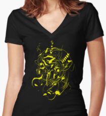 Golden line Women's Fitted V-Neck T-Shirt
