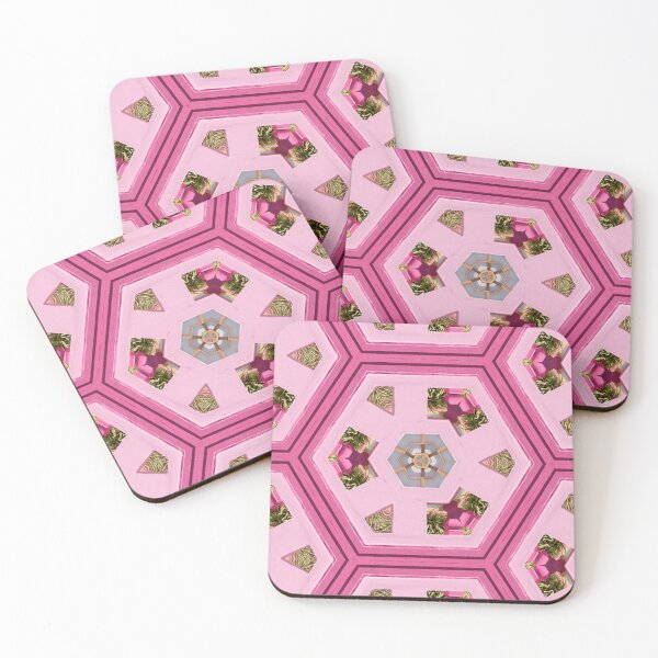 Item preview, Pink Hexagonal Floral Pattern designed and sold by Geddit Designs.