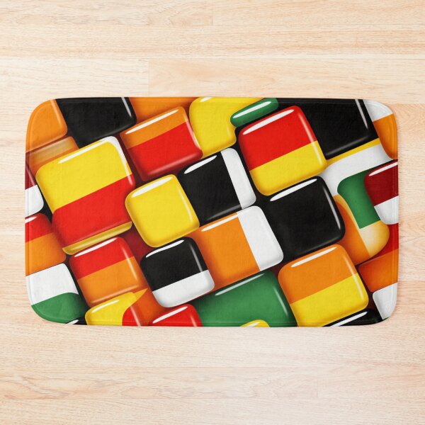 Item preview, Colorful fantasy pattern yellow red orange green white black ornaments candy designed and sold by G-M-Designs.