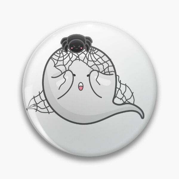 Item preview, Cute little ghost trapped in a spider web designed and sold by peekadillie.