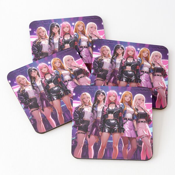 Item preview, K-Pop All Girl Band - On Stage - Anime Style designed and sold by Seneku-Design.