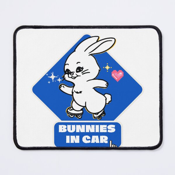 Item preview, Bunnies in car, Blue box logo with rabbit designed and sold by 1SINGHA.