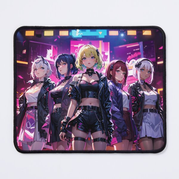 Item preview, Cyberpunk J-Pop / Idol All Girl Band - On Stage - Anime Style designed and sold by Seneku-Design.