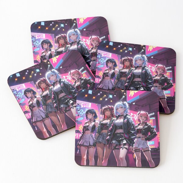 Item preview, Cyberpunk J-Pop / Idol All Girl Band - On Stage - Anime Style  designed and sold by Seneku-Design.