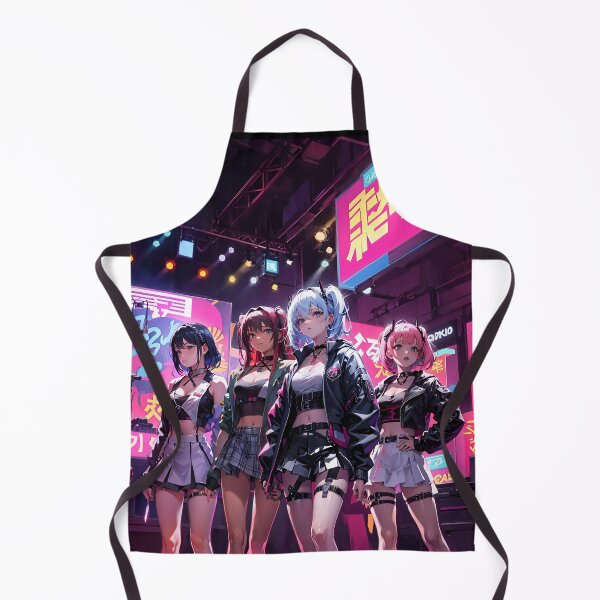 Item preview, Cyberpunk J-Pop / Idol All Girl Band - On Stage - Anime Style  designed and sold by Seneku-Design.