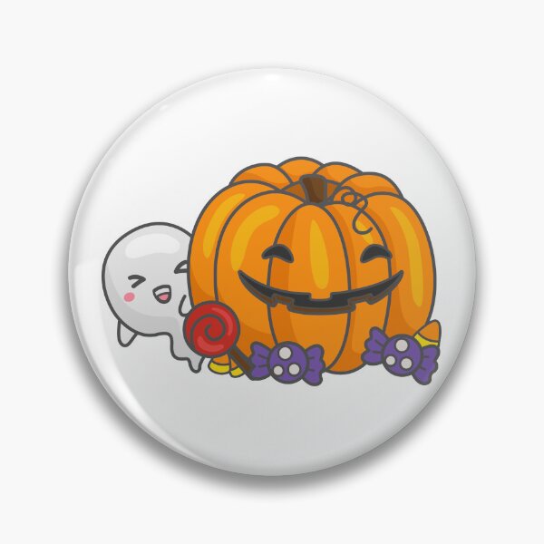 Item preview, Cute little ghost hiding behind a pumpkin designed and sold by peekadillie.