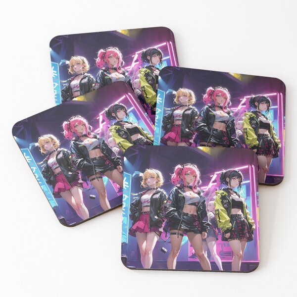 Item preview, Cyberpunk J-Pop / Idol All Girl Band - On Stage - Anime Style  designed and sold by Seneku-Design.