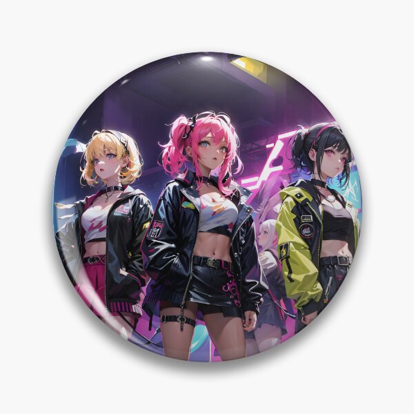 Item preview, Cyberpunk J-Pop / Idol All Girl Band - On Stage - Anime Style  designed and sold by Seneku-Design.