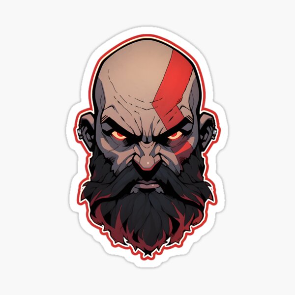 God of War Kratos Head Sticker