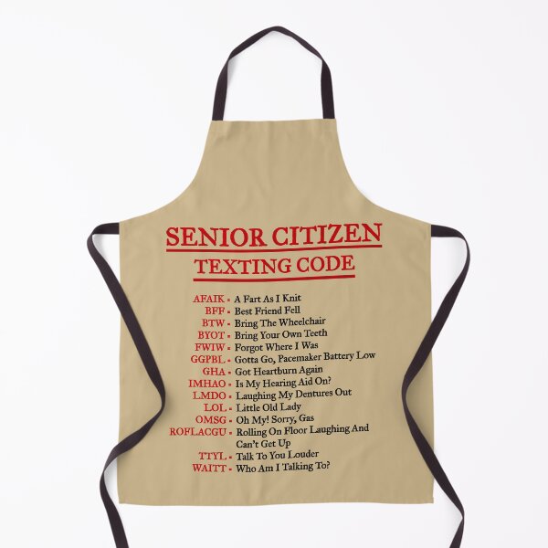 Item preview, Senior Citizen texting code (black) designed and sold by SolidEarthArt.