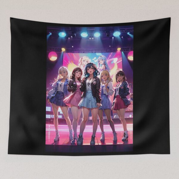 Item preview, J-Pop / Idol All Girl Band - On Stage - Anime Style  designed and sold by Seneku-Design.
