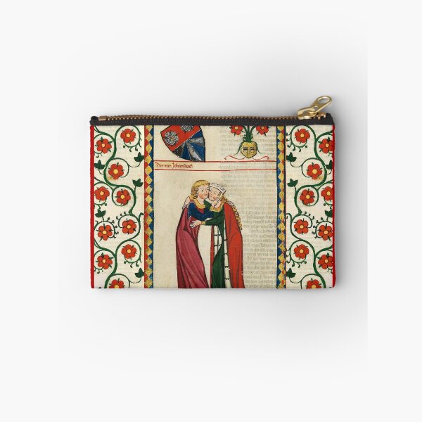 Item preview, GERMAN POET AND HIS BELOVED LADY ,MEDIEVAL MINIATURE WITH WILD ROSES designed and sold by BulganLumini.