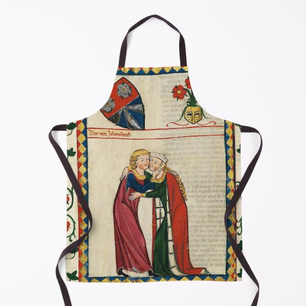 Item preview, GERMAN POET AND HIS BELOVED LADY ,MEDIEVAL MINIATURE WITH WILD ROSES designed and sold by BulganLumini.