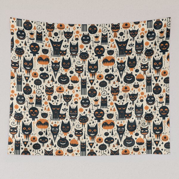 Item preview, Halloween Cat Print designed and sold by Inky-Spiration.