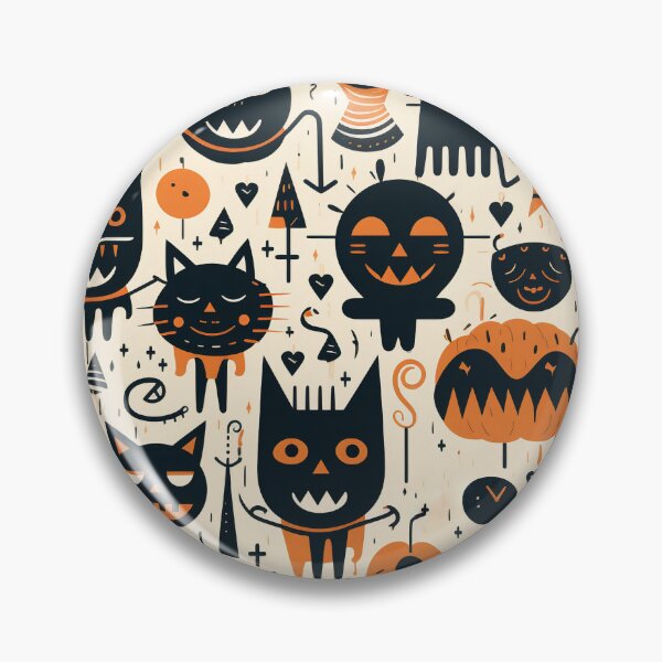 Artikelvorschau, Halloween-Katzen-Druck entworfen und verkauft von Inky-Spiration.