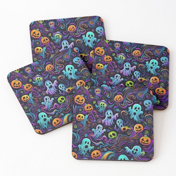 Item preview, Halloween Psychedelic Ghosts and Pumpkins. designed and sold by ExtraEm.