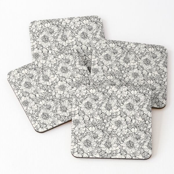 Item preview, Line Flower Patterns 08 designed and sold by DoodleLandShop.