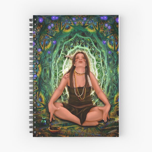 Item preview, Vision Quest Spirit Alchemy - Visionary Art Entheogen Illustration designed and sold by Leah McNeir.