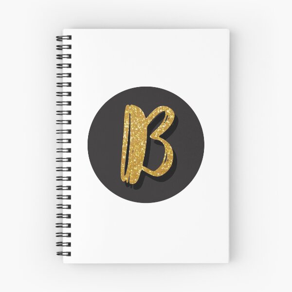 Item preview, Monogram B Gold Glitter in A Black Dot designed and sold by simplymonogram.