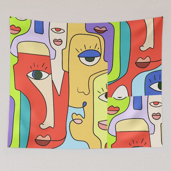 Item preview, cubism faces designed and sold by ArtshirtGroup.