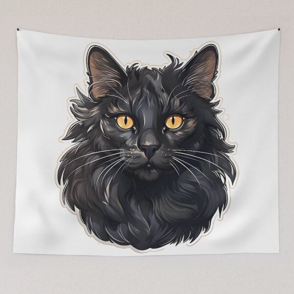 Item preview, Enigmatic black cat designed and sold by oilidesing.