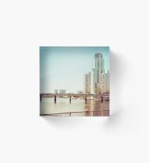 Nerang River And Surfers Paradise Acrylic Block