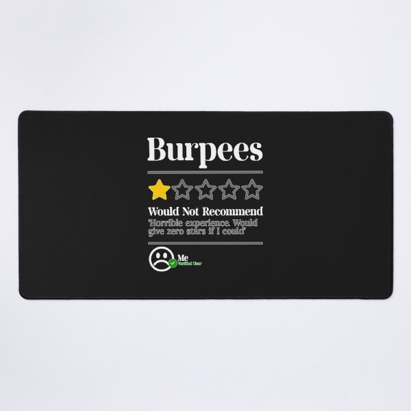 Item preview, Burpees Do Not Recommend 1 Star Rating Funny Gym Workout NL designed and sold by SkyeNielse.