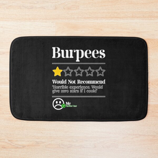 Item preview, Burpees Do Not Recommend 1 Star Rating Funny Gym Workout NL designed and sold by SkyeNielse.