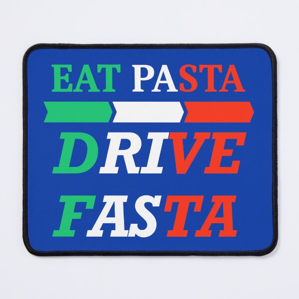 Item preview, Eat pasta drive fasta Blue designed and sold by Warrioll.