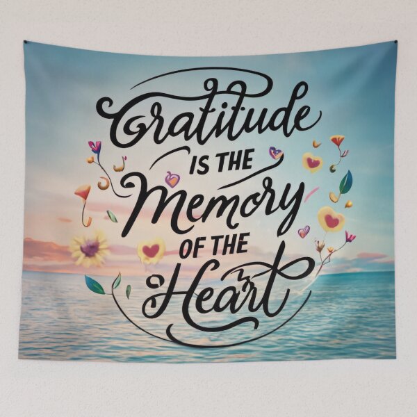 Item preview, Gratitude Is The Memory of The Heart designed and sold by RosieBellaStore.