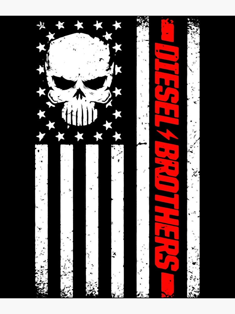 Diesel Brothers Grungy American Flag Skull Graphic T-Shirt Diesel Brothers Grungy American Flag Skull Graphic T-Shirt