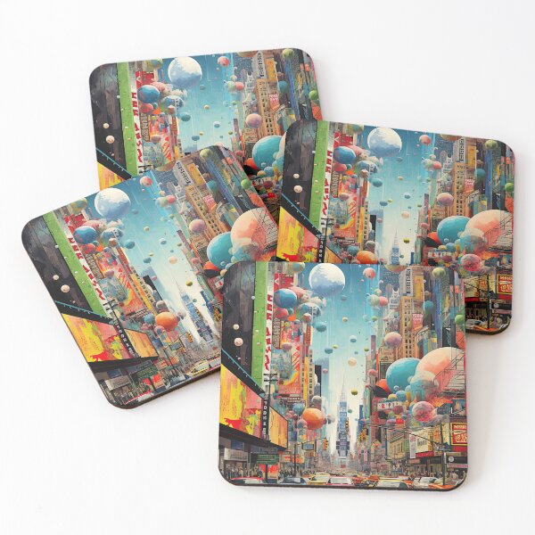 Item preview, Surreal Vintage New York in Bright Colors designed and sold by WartonnoArt.