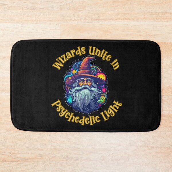 Item preview,  Wizards Unite in Psychedelic Light - Yellow Text designed and sold by LMBoutique.