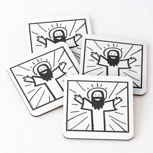 Item preview, Happy Jesus Doodle designed and sold by PickledjoArt.