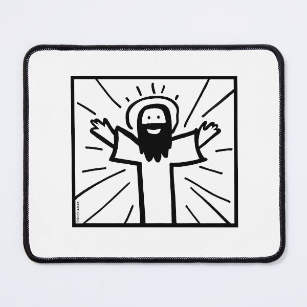 Item preview, Happy Jesus Doodle designed and sold by PickledjoArt.