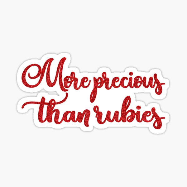 Proverbs 3v15 Vinyl Wall Decal version 1 She is more precious than rubies