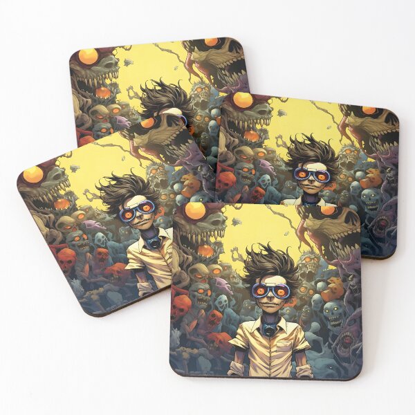 Item preview, Demonic spectacle: man between skulls and yellow glow designed and sold by ArrangedDesigns.
