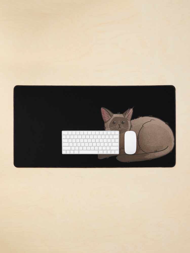 Thumbnail 1 of 5, Mouse Pad, Chocolate Point Burmese Cat Loaf - Cat lovers gifts designed and sold by FelineEmporium.