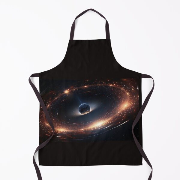 Item preview, A cosmic landscape showcasing a gargantuan black hole, with light bending around it, showcasing the power and mystery of these celestial giants. designed and sold by ChamounVisual.