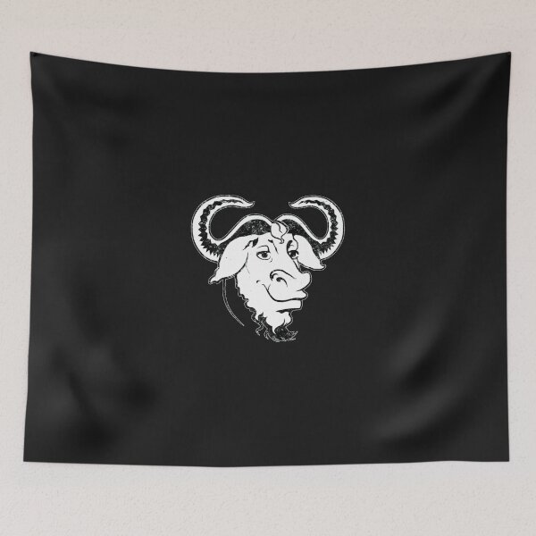 Artikelvorschau, GNU Head Official Logo Mascot (Grunge) Hoodie entworfen und verkauft von BrodeeTerranova.