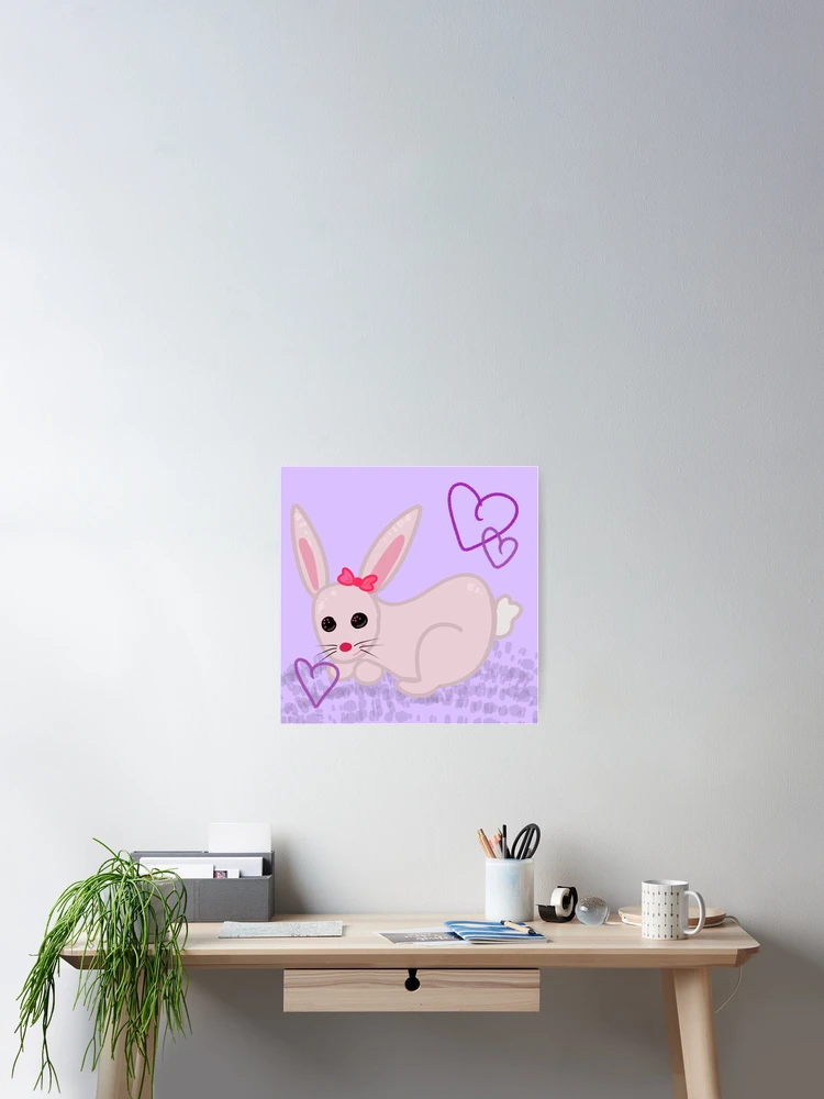 Thumbnail 2 of 3, Poster, Pink Rabbit designed and sold by QueenSasi.