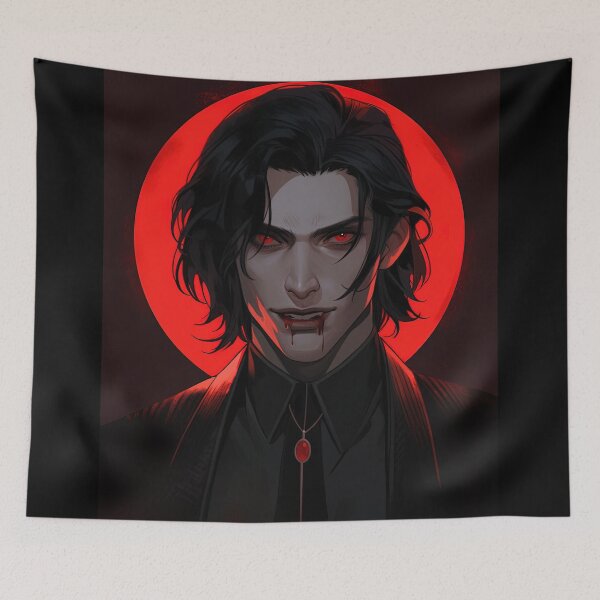 Item preview, Dark Attractive Sinister Gentleman Vampire with Red Eyes designed and sold by sμ (smew).